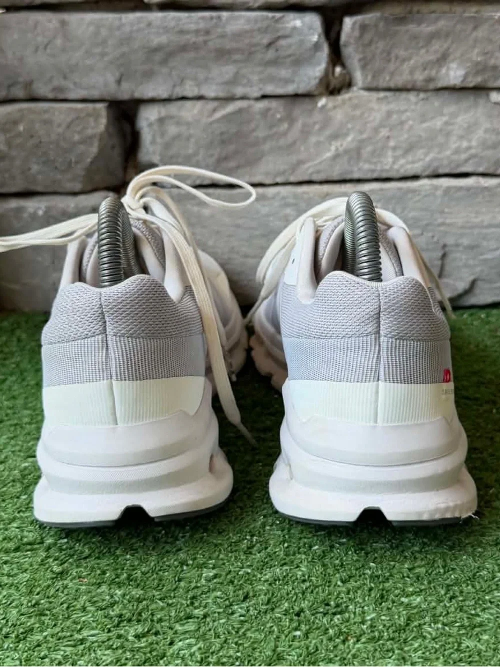 On Running Cloudrunner Gray/White Womens Sneakers
